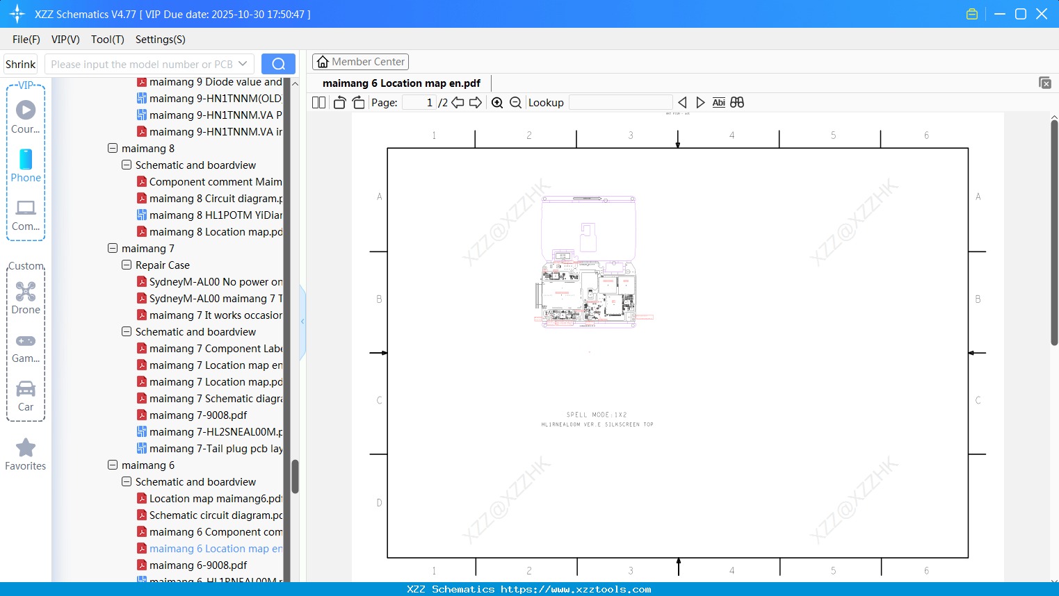 Huawei Maimang 6 Location Map En